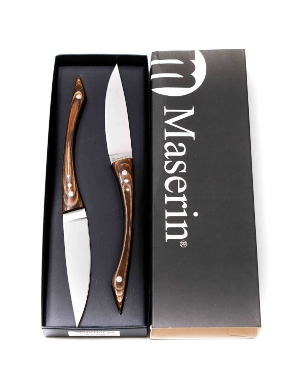 Maserin Set bistecca 2 pezzi Marrone-coltellipersonalizzati.com