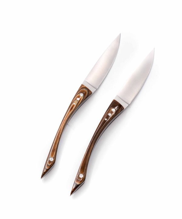 Maserin Set bistecca 2 pezzi Marrone-coltellipersonalizzati.com