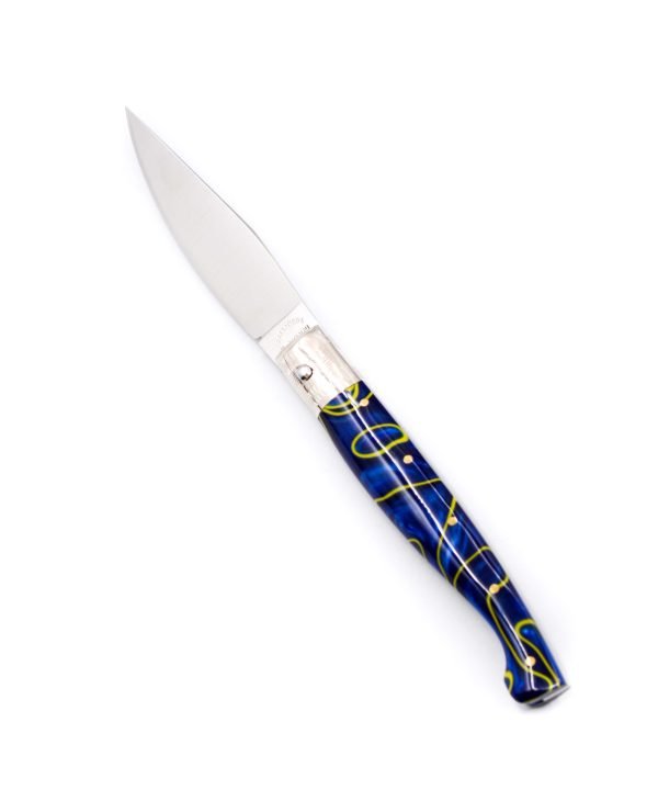 Monni Pattada Resina Blu-Gialla 21cm-coltellipersonalizzati.com