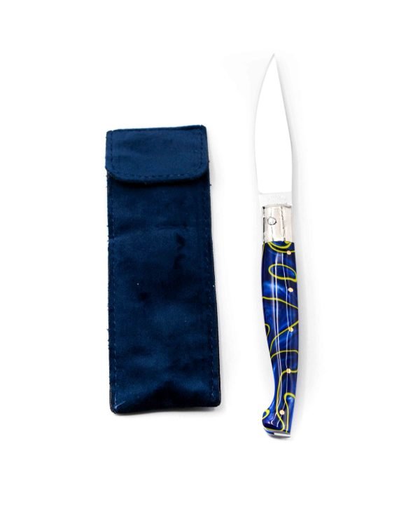 Monni Pattada Resina Blu-Gialla 21cm-coltellipersonalizzati.com