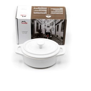 Staub Cocotte Ovale ⌀11cm Bianca-coltellipersonalizzati.com
