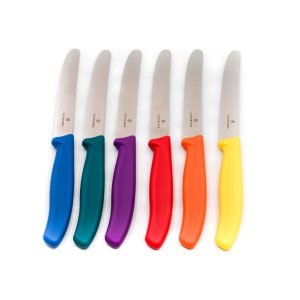 Victorinox Set Colori Pastello da Tavola Dentato Punta Tonda- coltellipersonalizzati.com