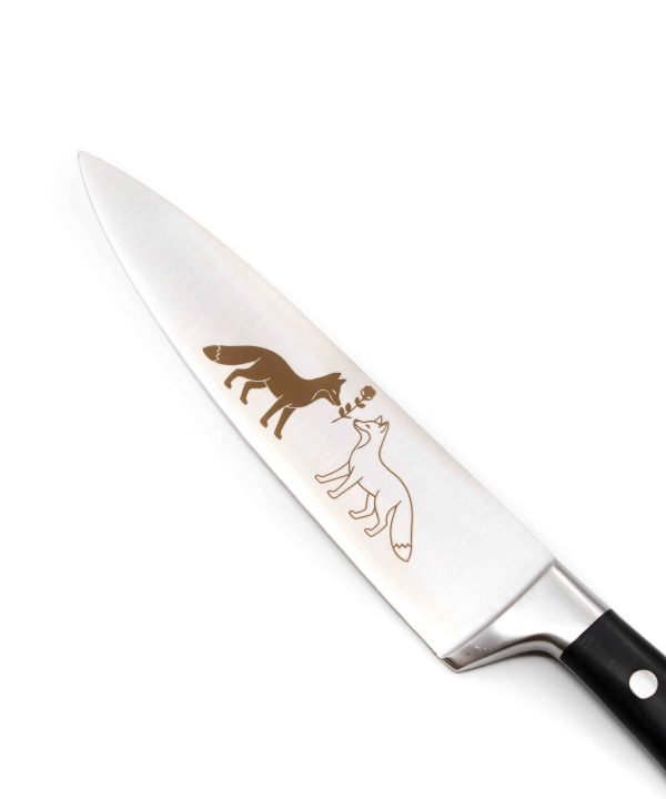 CS Trinciante Forgiato Volpi Innamorate- coltellipersonalizzati.com