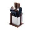 CS Ceppo Noce con Utensili da Cucina-coltellipersonalizzati.com