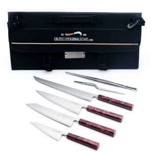 Obika Set Saten Red 7pz-coltellipersonalizzati.com