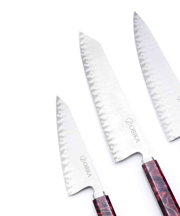 Obika Set Saten Red 7pz-coltellipersonalizzati.com